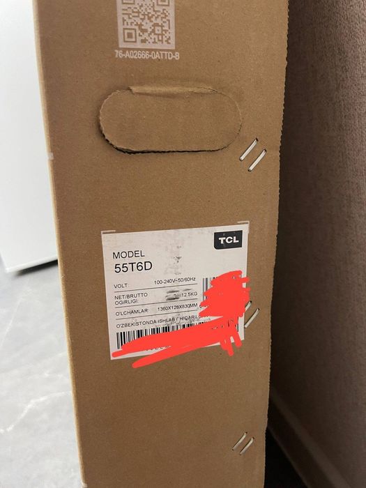 Karobka ni ózi TCL 55 T6D modeliniki Каробка только