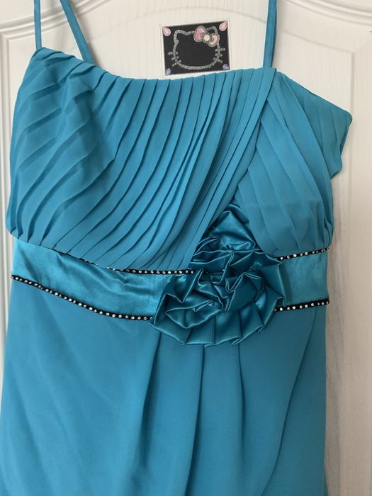 Rochie de ocazie albastru turcoaz nr xs