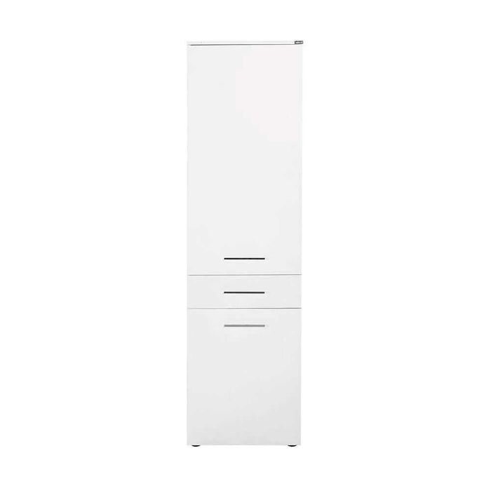 Dulap Baie cu cos de rufe Adore Diamond, Alb Lucios, 52 x 187 x 38 cm