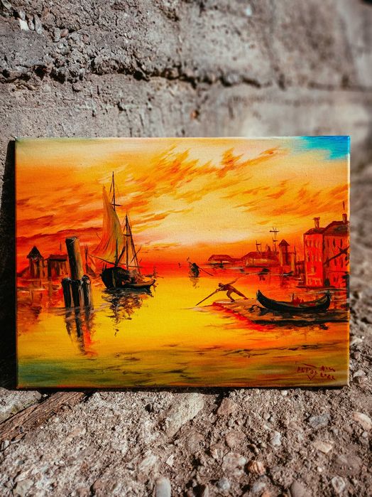 Peisaje cu panza bumbac in ulei