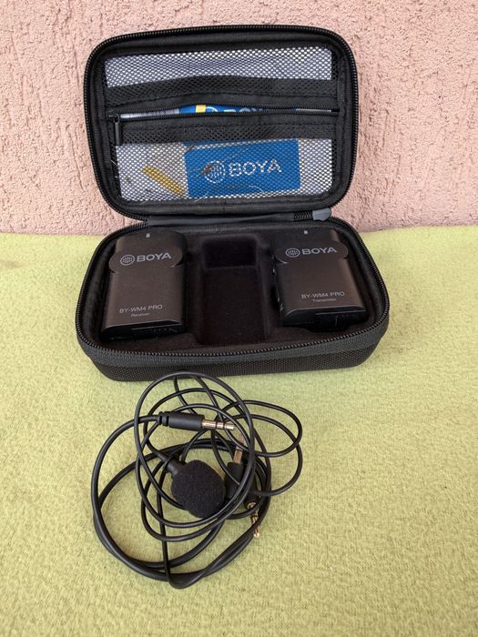Sistem microfon lavalieră wireless BOYA BY-WM4 Pro – K1, ideal vlogging / interviuri