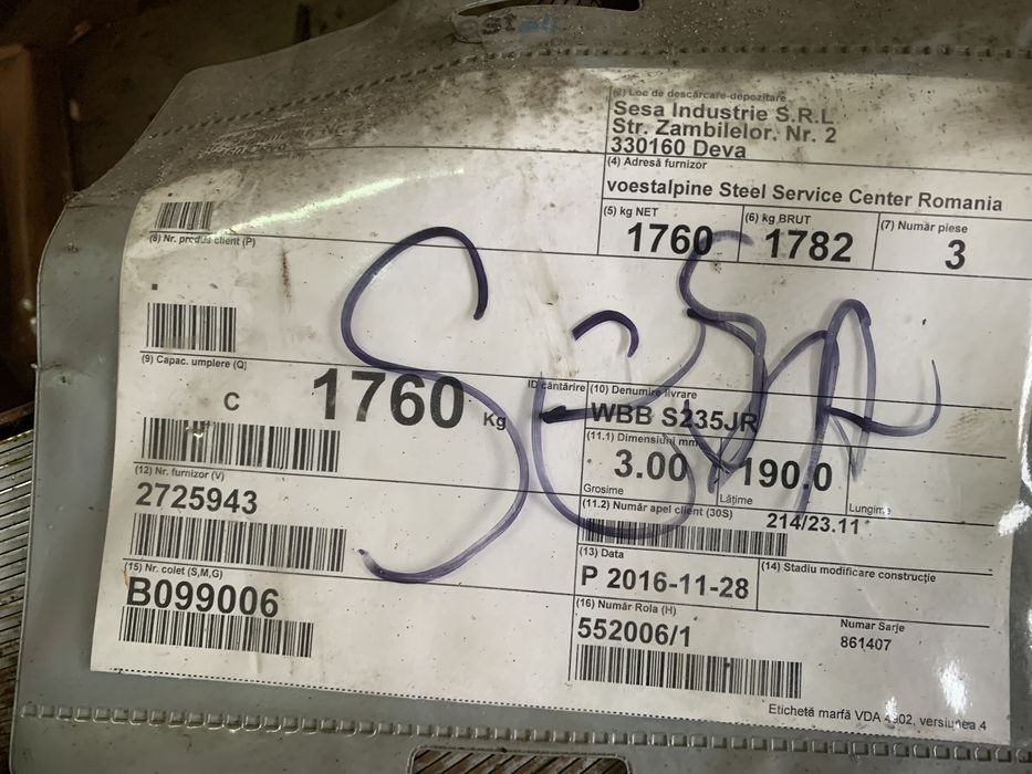 Tabla neagra din fier si inox- rola - colac - rulou pentru stanta NOUA