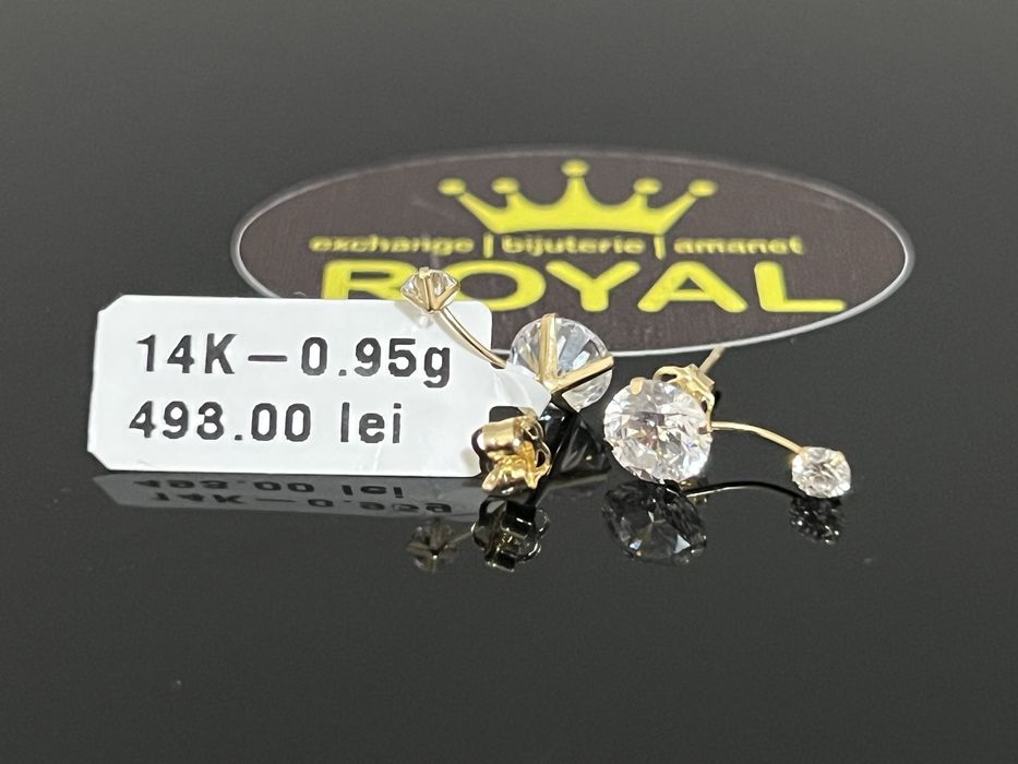 Bijuteria Royal CB : Cercei dama aur 14k  0,95 grame
