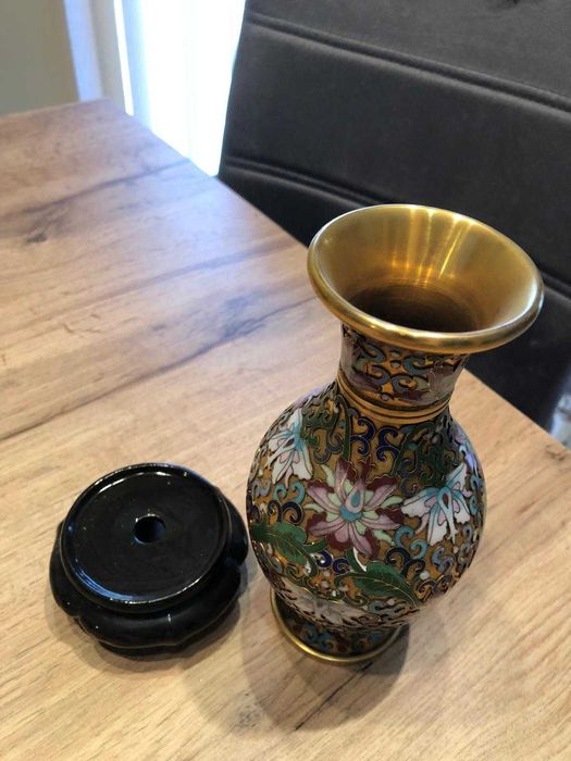Vaza asiatica cloisonne , veche