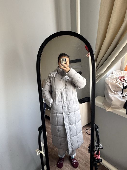 Қыстық куртка, белдігі бар, жылы ,