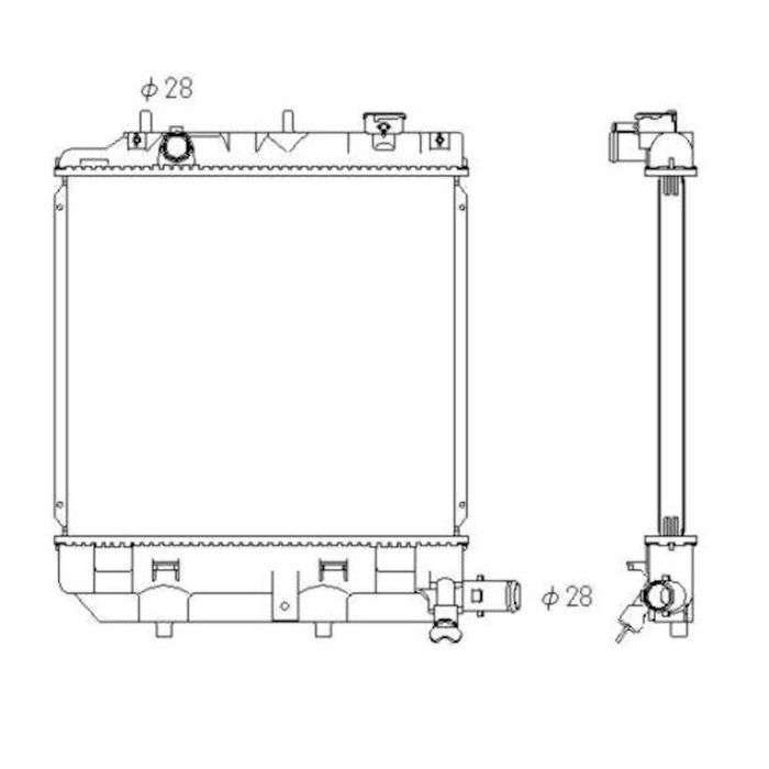 Radiator racire Mazda Demio 10.1902, Motorizare 1, 3 46/53/60kw; 1, 5 55/73kw Benzina, tip climatizare Cu/fara AC, cutie Manuala, diametru