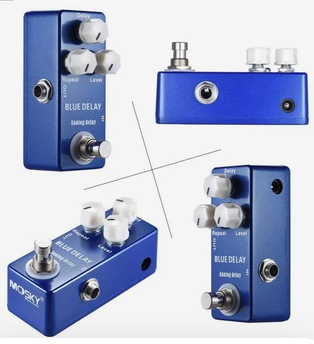 Blue Delay Guitar Electric