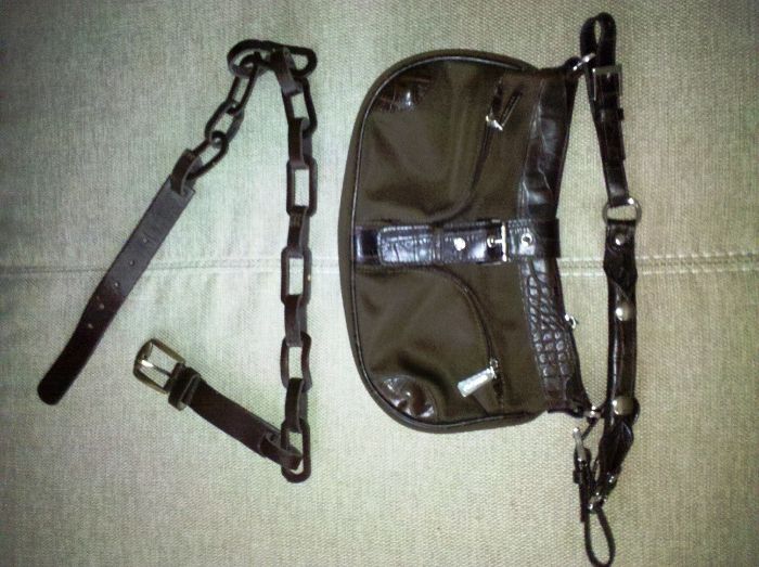 Голяма чанта с дълга дръжка, раница с арт принт и други