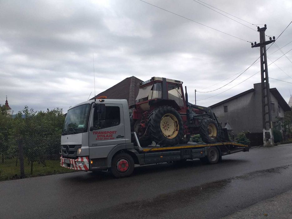 Transport utilaje, buldo, tractor, utilaj agricol, taf,nacela