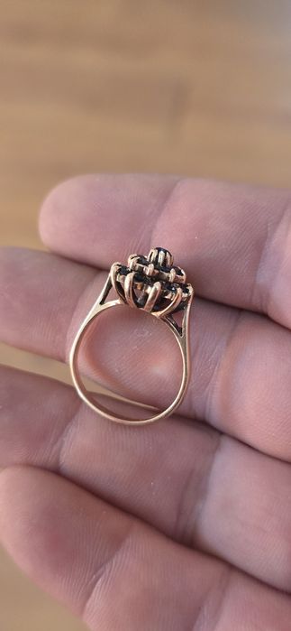 Inel aur safire naturale