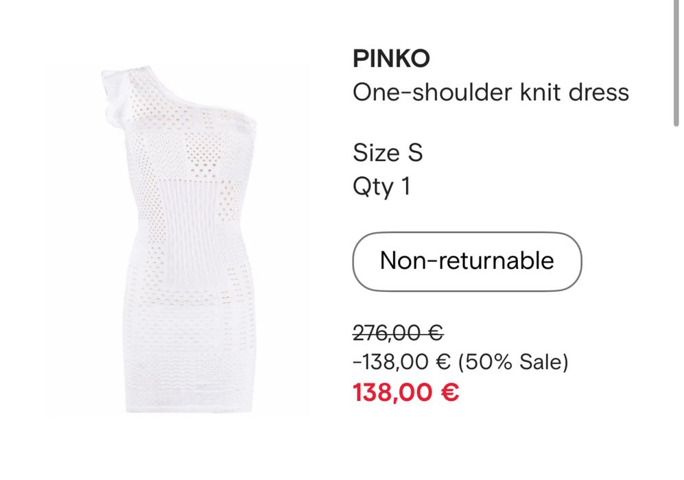 Бандажна, оригинална рокля Pinko - S