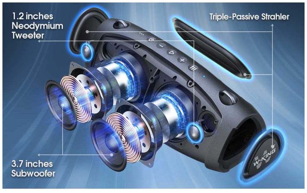 Bluetooth-динамик W-KING с супербасами
