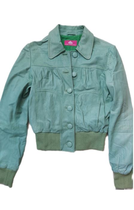 НАМАЛЕНО-Яке Fornarina- ест.кожа, цвят мента