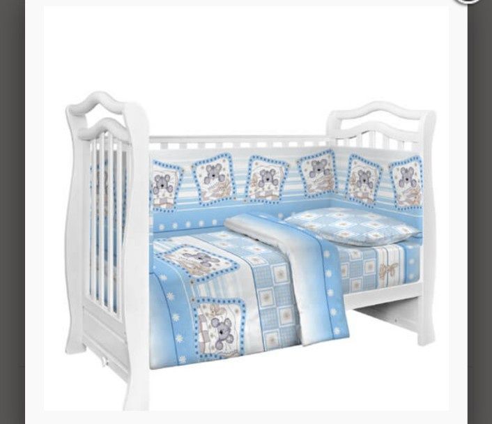 Комплект в кроватку 4 предмета Милые Сони FunЕcotex