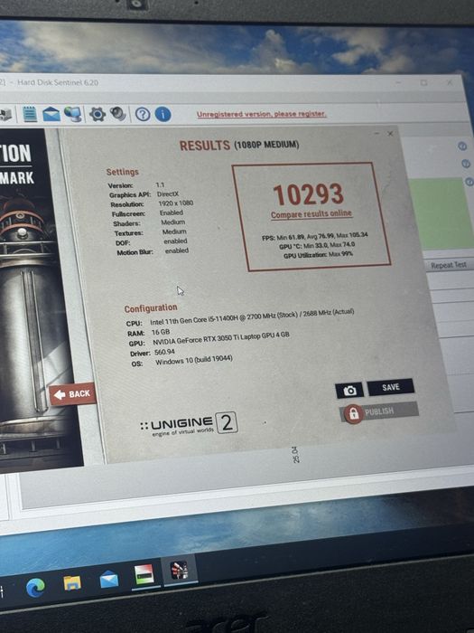 Игравой ноутбук на RTX3050ti