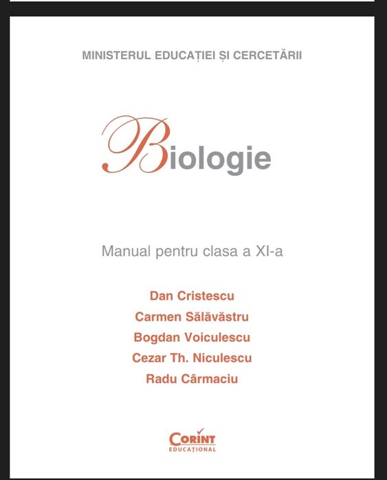 Biologie Manual pentru clasa a XI - a