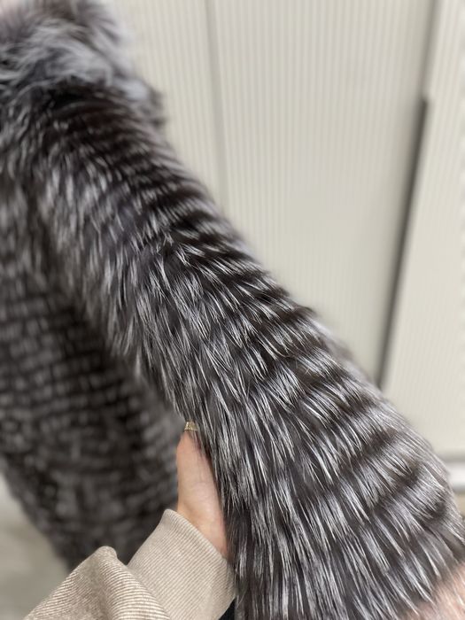 Шуба чернобурка