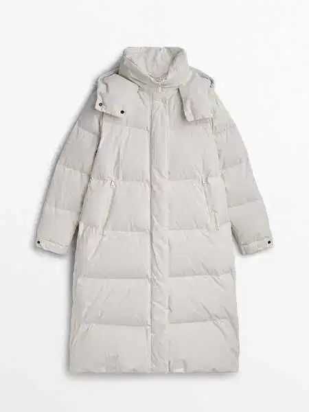 Пуховик с капюшоном massimo dutti