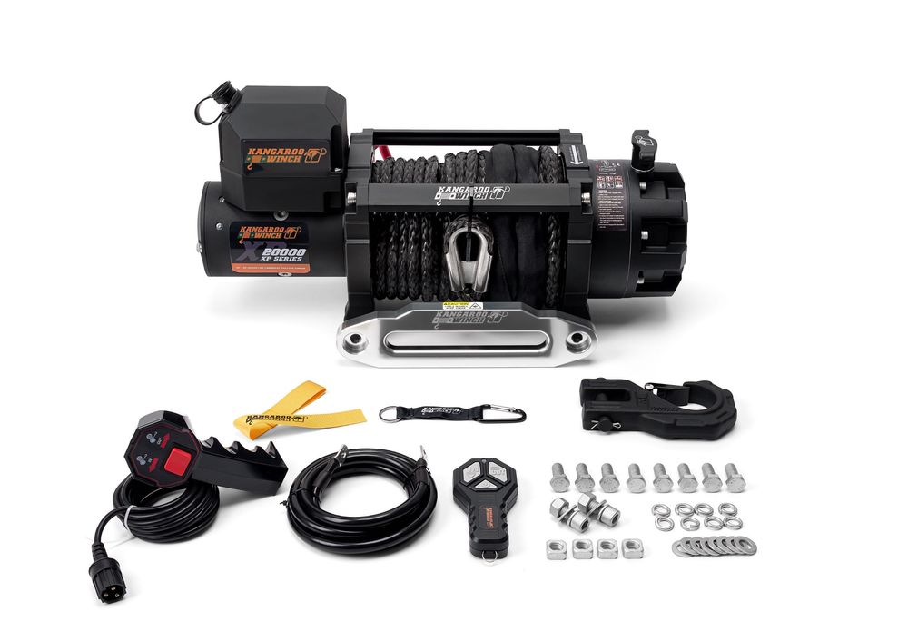 Troliu electric Kangaroo 20000 lb XP 24V platforma camion (9090kg)