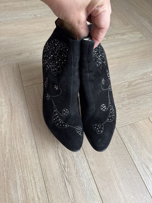Ботильоны замшевые 38р.