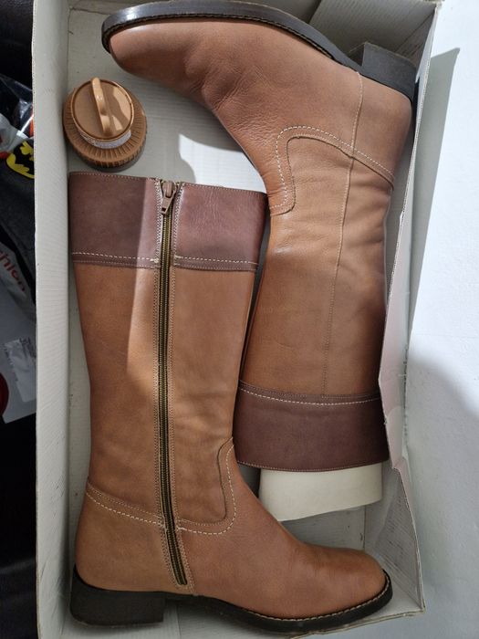 Cizme piele noi maro 38