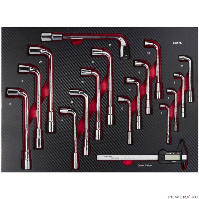 Dulap scule complet, pe roti, 7 sertare, 299 piese, Kraft