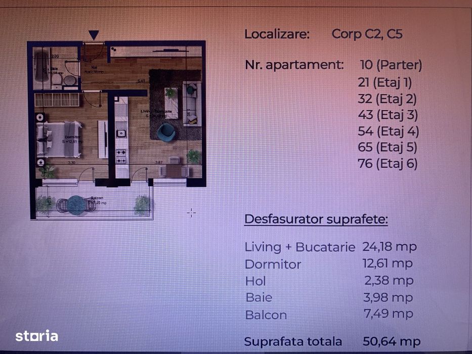 Apartament 2 camere, bloc nou, metrou Berceni - 6 min.