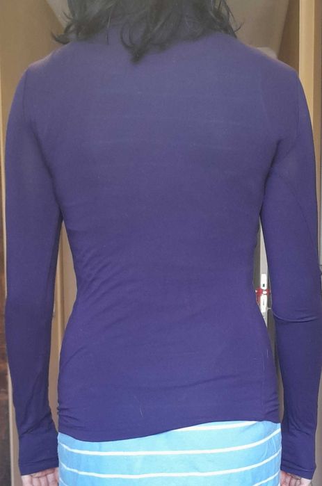Лилава дамска блуза с дълъг ръкав