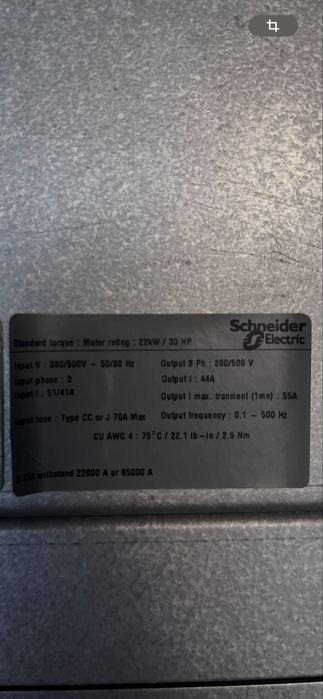 Частотный преобразователь 18,5/22 кВт