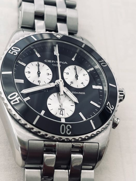 Certina Ds first ceramic bezel Quartz 27 jewels 200m wr