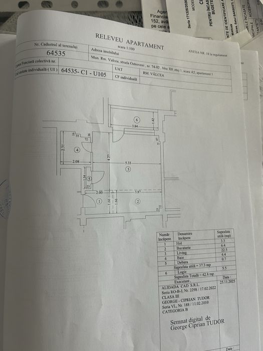 Apartament  1 camera bloc nou Rm Valcea