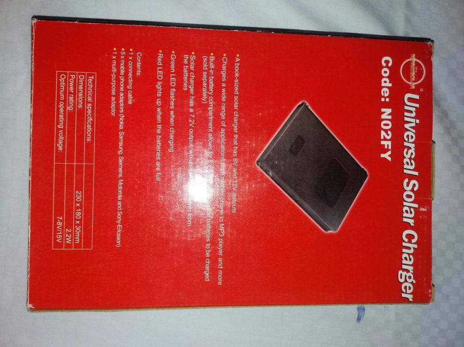 Incarcator/panou solar acumulatori 6xR3, conform foto