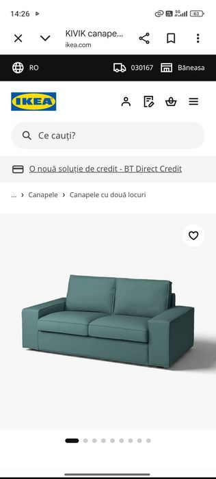 2 canapele kivik Ikea 3 și 2 locuri