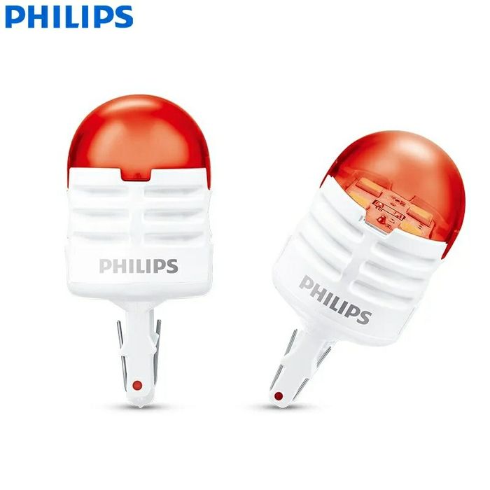 Set 2 Becuri Led Philips T20/7440  Culoare Rosie -Canbus