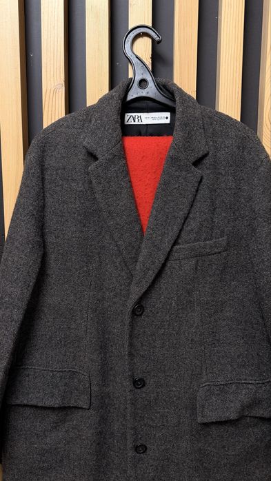 Zara пальто темно-серое