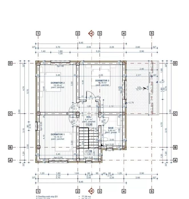 Casa individuala cu 4 camere Valea Lupului-Iasi PLACĂ DE BETON! COMIS