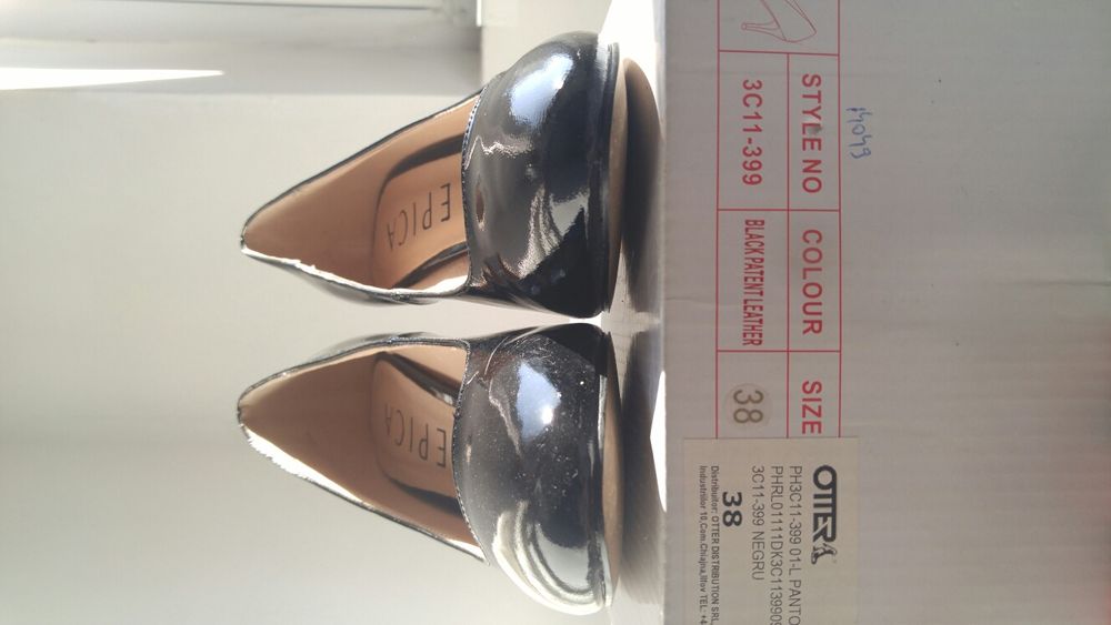 Pantofi damă, toc cui, epica, piele lacuita