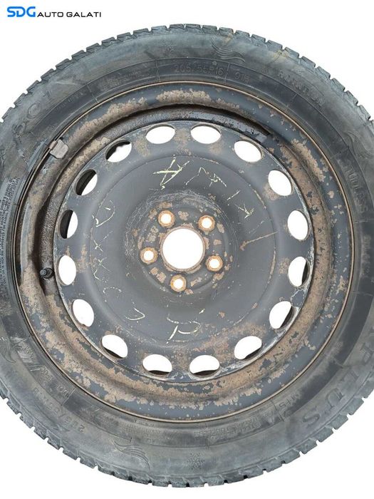 Set 4 Jante Janta Roata Roti Aluminiu 205 55 16 R16 Volkswagen New Beetle 1998 - 2011 (1J0601027R 6 1/2JX16H2 ET42) [JNT0023]