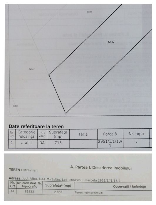 Teren intravilan construibil drum principal Mirăslău