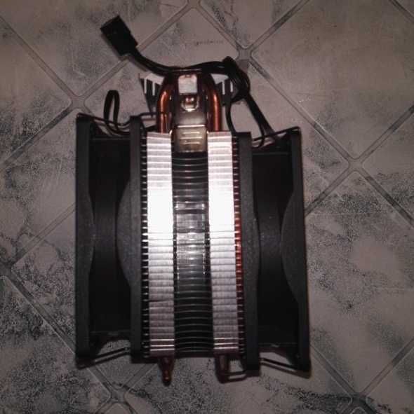 Тих двоен вентилатор за процесор 90мм Intel/AMD,охладител,интел,амд