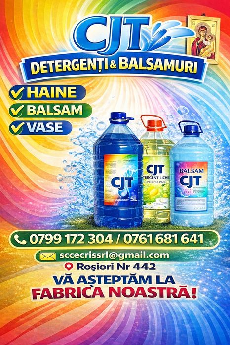 Detergent lichid pentru haine, balsam, detergent lichid pentru vase