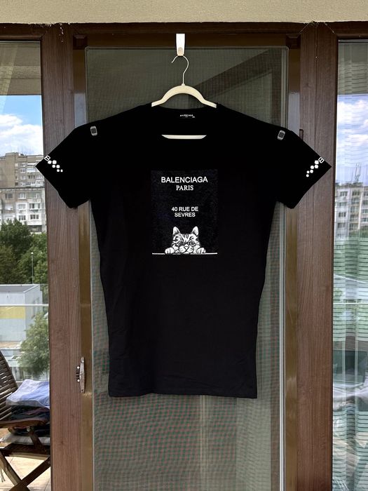 Дамска дълга тениска BALENCIAGA Paris - размер XXL, Отлично състояние