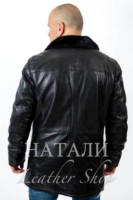 Мъжки кожух Дъглас с яка от Норка