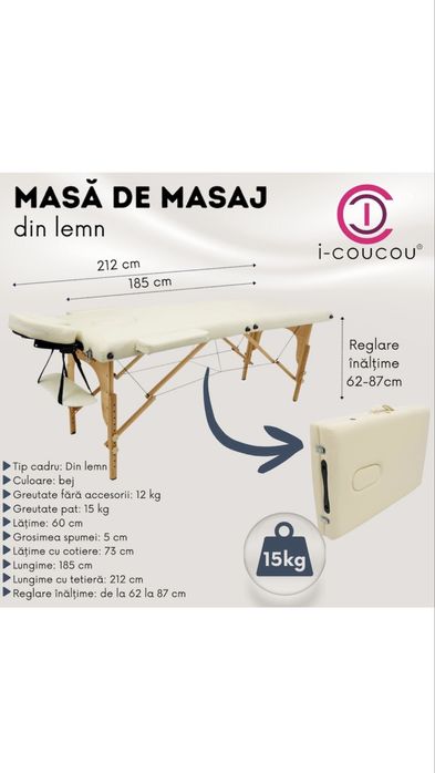 Masa de masaj neutilizata