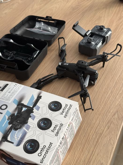 Dronă pliabilă K10 Max (IFAero) cu cameră HD, senzori evitare obstacole, telecomandă și cutie transport