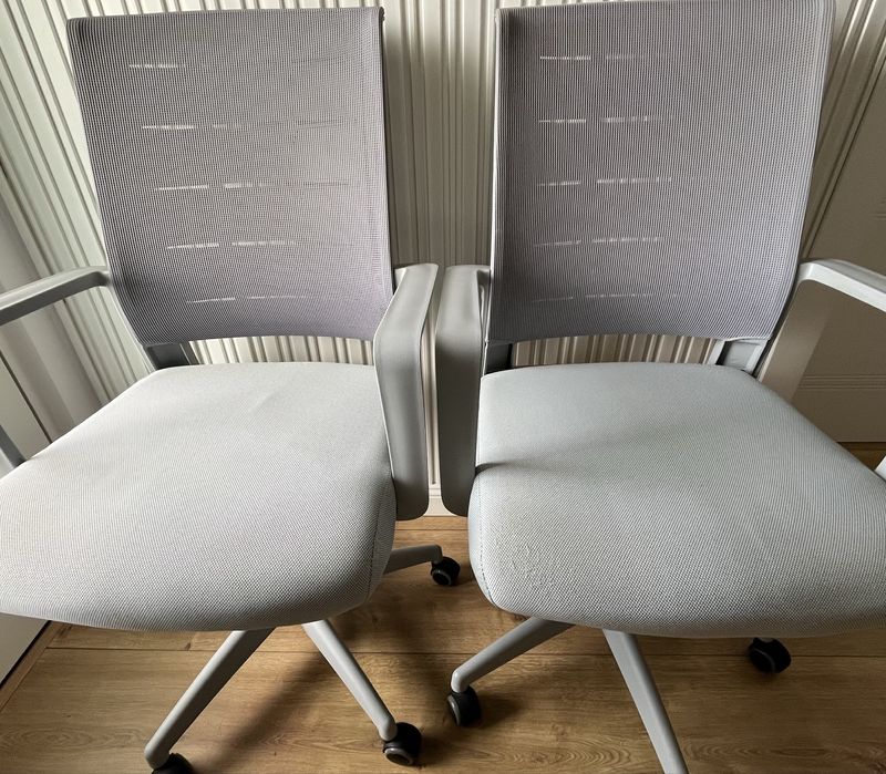 Set 2 scaune birou gri, design modern