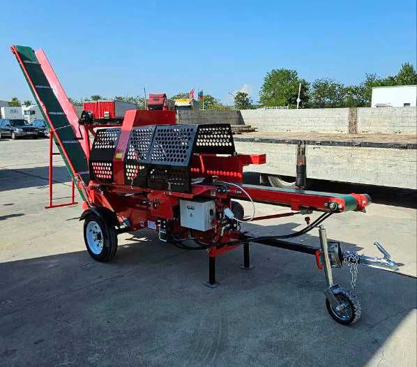 Конвейр за рязане, цепене и товарене на дърва с ел. двигател 9,5KW