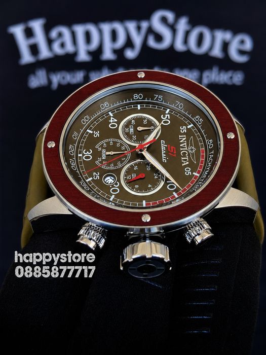 INVICTA S1 Rally Classic Olive green 49 mm, Инвикта нов ръчен часовник