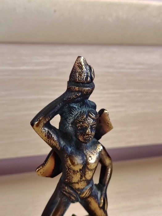 Страхотна Стара Бронзова Статуетка Родоския Колос