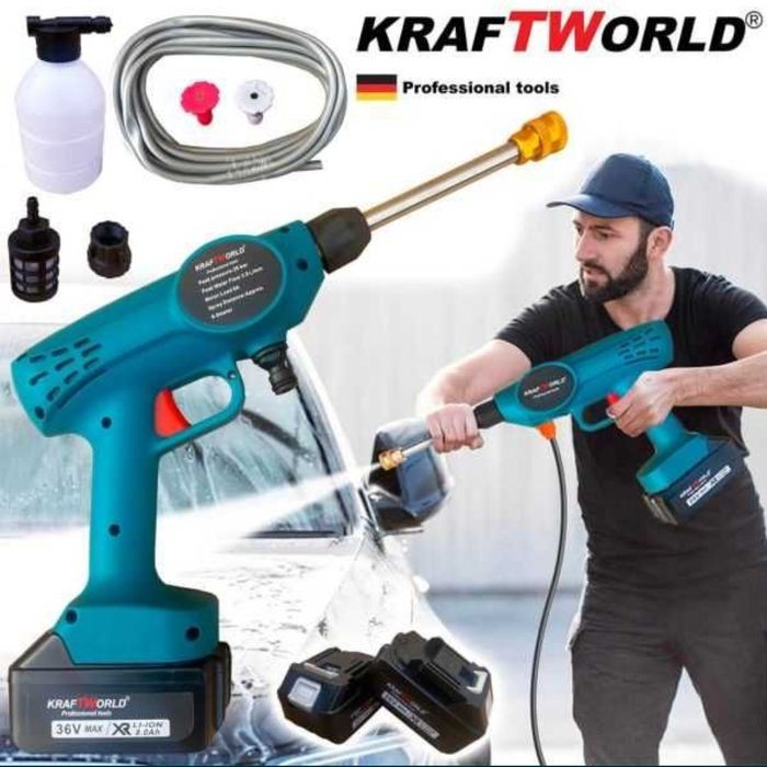 Акумулаторна Водоструйка KraftWorld 36V, 8Ah